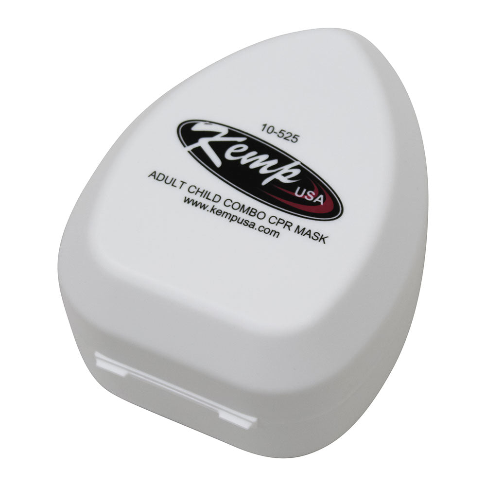 Kemp USA Adult And Child Combo CPR Mask In Plastic White Case