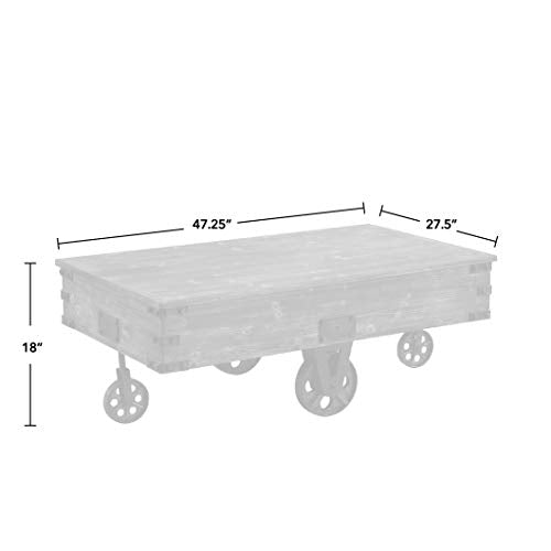 FirsTime & Co. Factory Cart Coffee Accent Table, 45