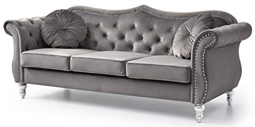 Glory Furniture Hollywood Sofas, Dark Gray