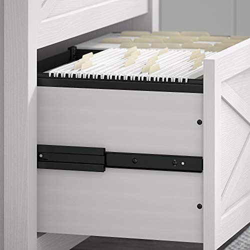 Bush Furniture Key West 2 Drawer Lateral File Cabinet, Pure White Oak
