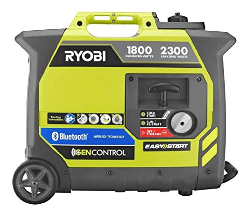 Ryobi Bluetooth 2,300-Watt Super Quiet Gasoline Powered Digital Inverter Generator RYI2300BTA