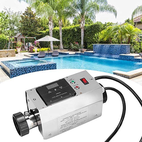 Nannday Electric Pool Heater, 3KW 240V Waterproof Pool Water Heater Thermostat Swimming Pool SPA Hot Tub Pump Assistant Digital Thermostat
