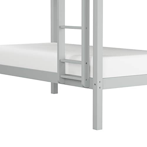 Hillsdale Kids and Teens Caspian Twin Bunk Bed, Twin/Twin, Gray