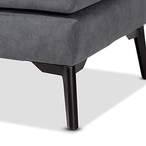 Baxton Studio Belden Living Room Sets, Grey/Black