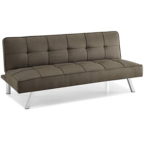 Hawthorne Collections Tufted Convertible Sleeper Sofa in Java