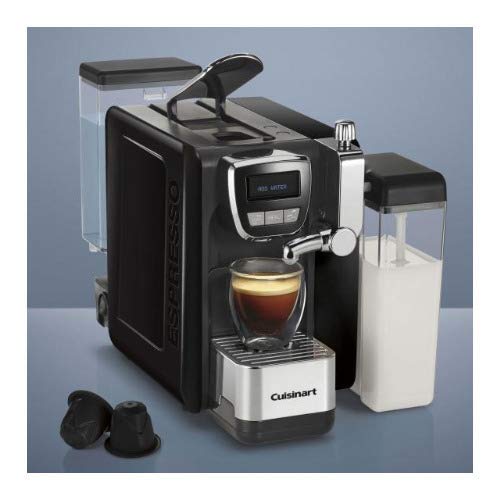 Cuisinart EM-25 - Nespresso Capsules Compatible - with Dark Roast Capsules (20-Count) and 2x Cup and Saucer Set Bundle (4 Items)