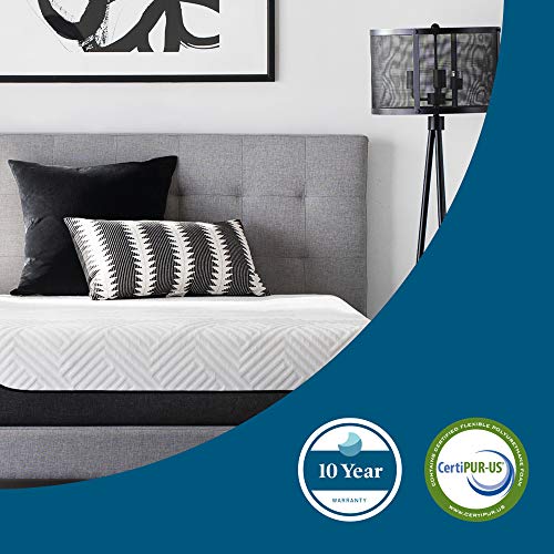 LUCID 12 Inch Queen Hybrid Mattress - Bamboo Charcoal and Aloe Vera Infused Memory Foam - Motion Isolating Springs - CertiPUR-US Certified