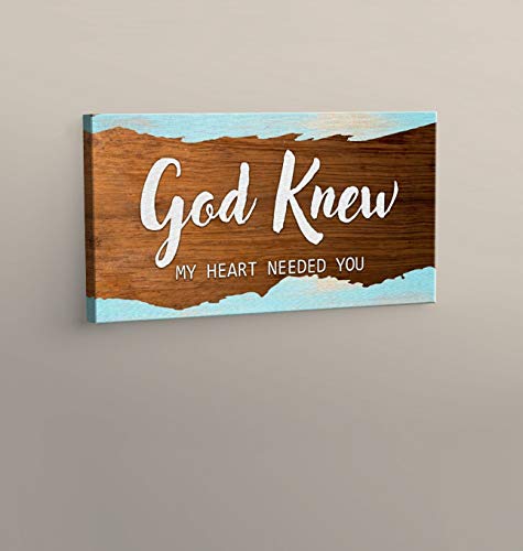 God Knew My Heart Needed You Couples Wall Art 24 x 48 inch
