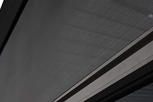 SORARA Mirador Adjustable Sun Shade Privacy Screen Panel with 3 Sided Aluminum Track for Outdoor, Patio, Awning, Pergola or Gazebo 10'x10' or 10'x20' in Black