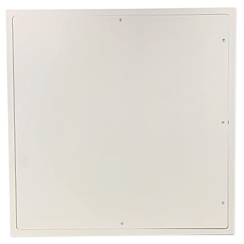 Acudor UF-5000 30 x 30 Inch Universal Flush Mount Access Panel Door Service Hatch with Stainless Steel Cam Latch & Continuous Concealed Hinge, White