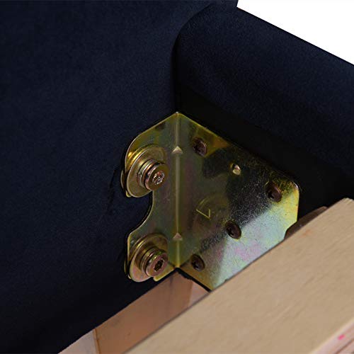 Jennifer Taylor Home Lucy Upholstered Button Tufted Sofa Bed, Twin, Dark Navy Blue