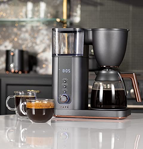 Café Specialty Drip Coffee Maker | 10-Cup Glass Carafe | WiFi Enabled Voice-to-Brew Technology | Smart Home Kitchen Essientials | SCA Certified, Barista-Quality Brew | Matte Black