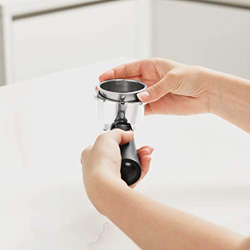 Espresso Machine & Cappuccino Maker with Milk Steamer- 15 Bar Pump, 7 Pc All-In-One Barista Bundle Set w/ Built-in Frother (Inc: Coffee Bean Grinder, Milk Frothing Cup, Tamper & 2 Cups), 1350W (Red)