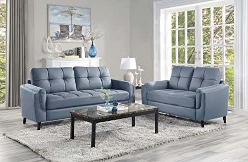 Lexicon Harrisburg Living Room Loveseat, Blue