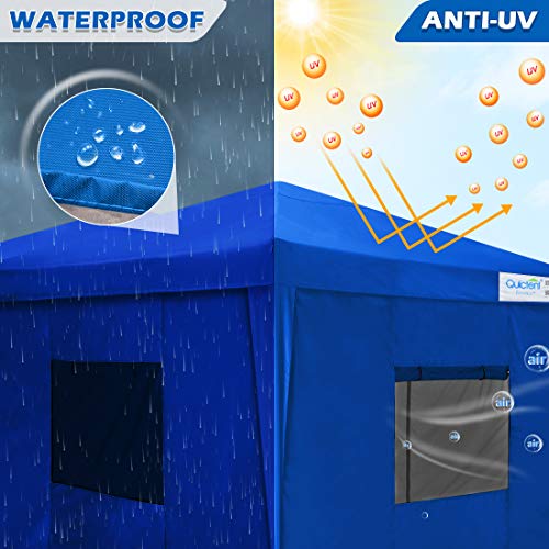 Quictent Privacy 10x20 ft Ez Pop up Canopy Tent Enclosed Instant Shelter Party Tent Event Gazebo with Sidewalls Waterproof (Royal Blue)