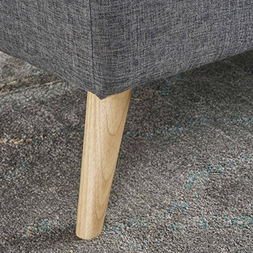 Christopher Knight Home Bridie Mid-Century Modern Loveseat, Grey Fabric