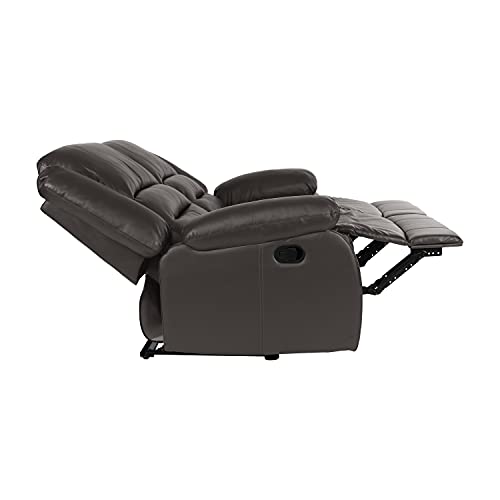 Lexicon Azrael Faux Leather Double Manual Reclining Loveseat, 62