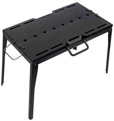 CKG Portable Barbeque Grill Heavy Duty Folding Kazan Mangal BBQ Kabab Shashlyk Camping Stove Outdoor Travel 10 Skewers Brazier 2 mm Metal Thickness