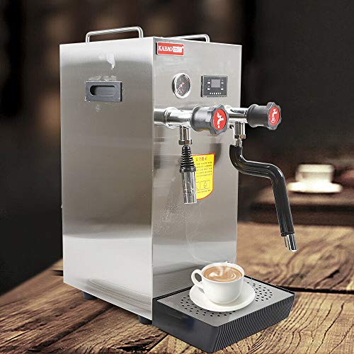 Eapmic Machine 110V Steam Milk Bubble Machine Stainless Steel Large EspresEapmic Machine with Led Display Coffee Maker Machine with Foaming Milk Frother 2500W