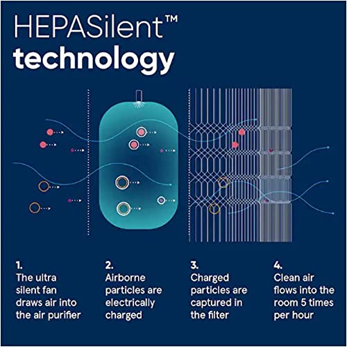 Blueair Classic 605 Air Purifier with HEPASilent Filtration for Allergen and Hay Fever Reduction, Large Rooms 775 sq. ft. WiFi Enabled, ALEXA compatible