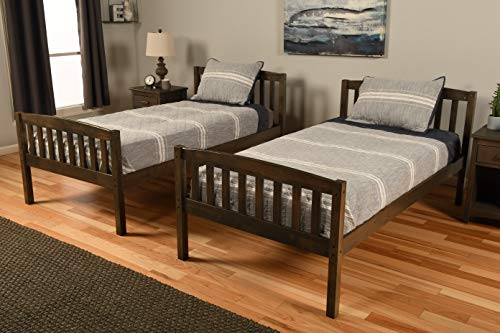Kodiak Furniture Claire Bunk Bed, Twin, Rustic Walnut Finish