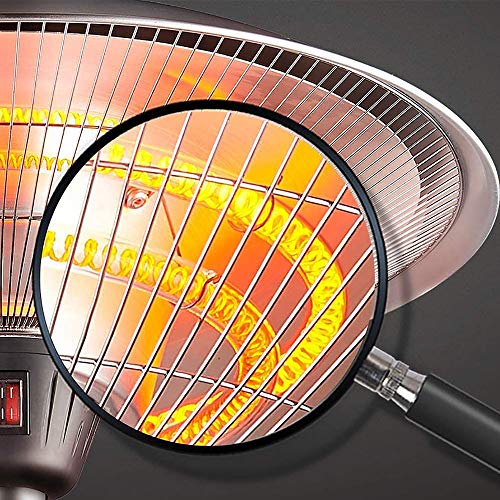 Electric Hanging Heater, Ceiling Patio Heater, Indoor/Outdoor Heater, Waterproof IP44, with Remote Control for Outdoor Garden Parasol