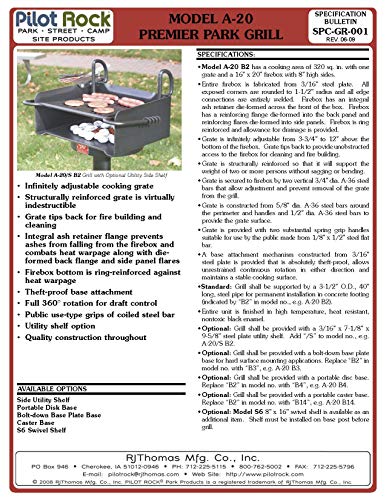 Pilot Rock A-Series Commercial Charcoal Grill - Made in USA