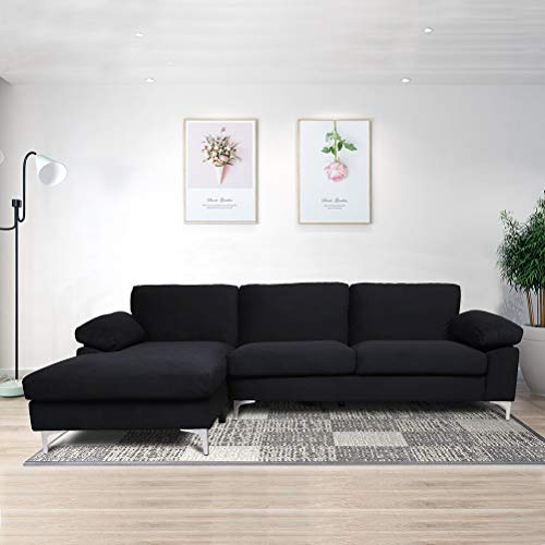 Sofas for Living Room Black Couch Sectional Sofa Left Hand Facing Chaise