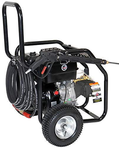 Erie Tools Cold Water High Pressure Power Washer 4.5 GPM 3600 PSI 13 HP Gasoline Engine with Gun Wand Hose and Nozzles