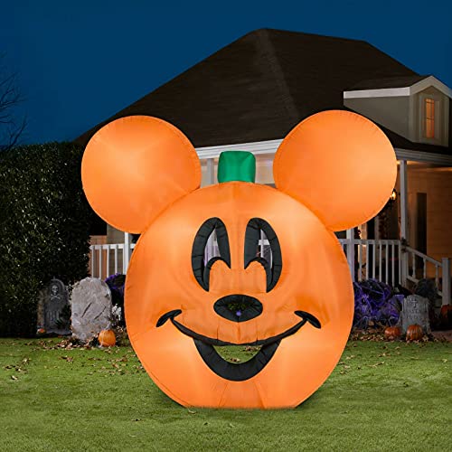 Gemmy 9 1/2 Airblown Inflatable Disney Mickey Mouse Pumpkin Jack-O-Lantern