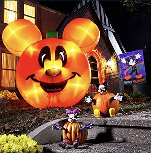 Gemmy 9 1/2 Airblown Inflatable Disney Mickey Mouse Pumpkin Jack-O-Lantern