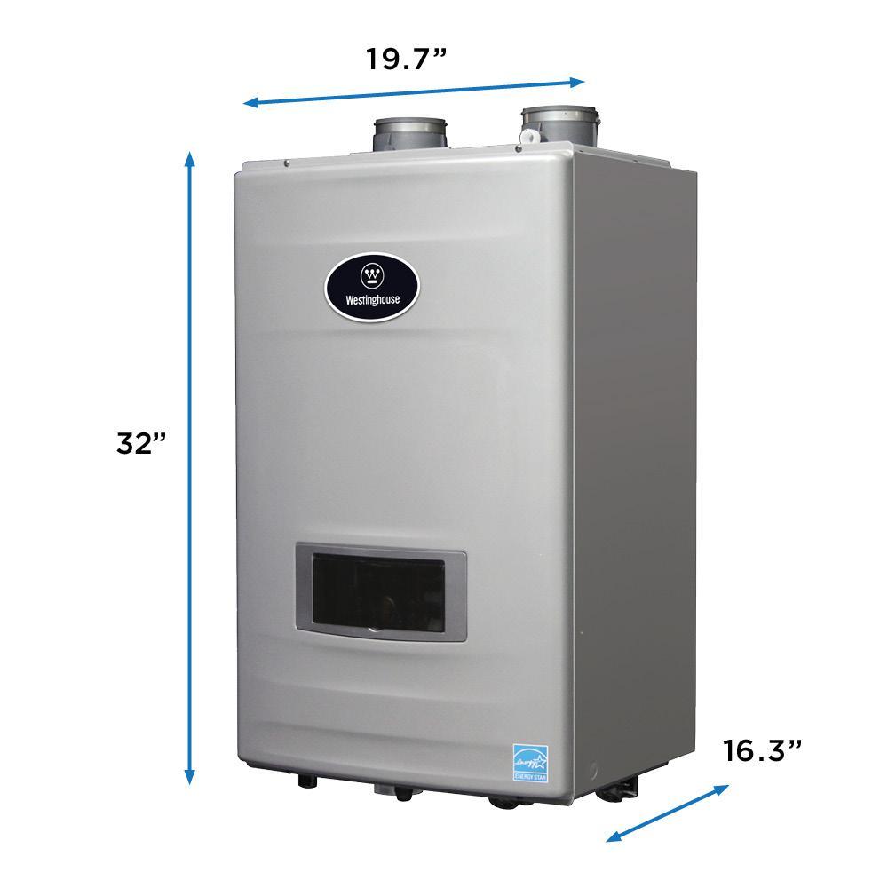 Westinghouse WGRGHNG199 11 GPM High Efficiency Natural Gas Tankless Water Heater with Built-In Recirculation and Pump New