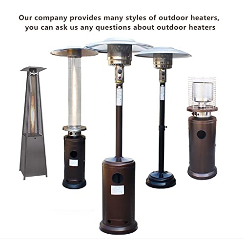 Natural Gas Patio Heater Adjustable Height, Between 150-200cm(55-78in)，Includes 12-Foot-Long Natural Gas Hose，Passed CE, CSA Certification, Quality is Guaranteed