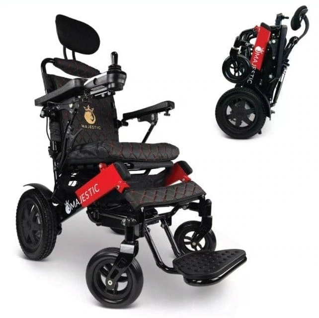 ComfyGO IQ-9000 Majestic 17.5 Inch Wide Seat Remote Controlled Travel Folding  Electric Wheelchair With Recline New