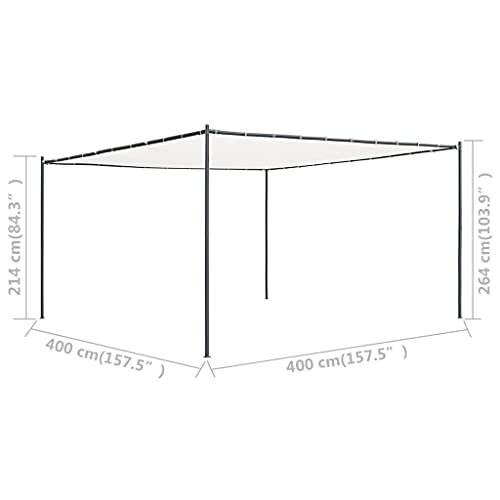 Gazebo Canopy, Outdoor Wedding Party Tent BBQ Gazebo Pavilion Gazebo with Flat Roof 157.5