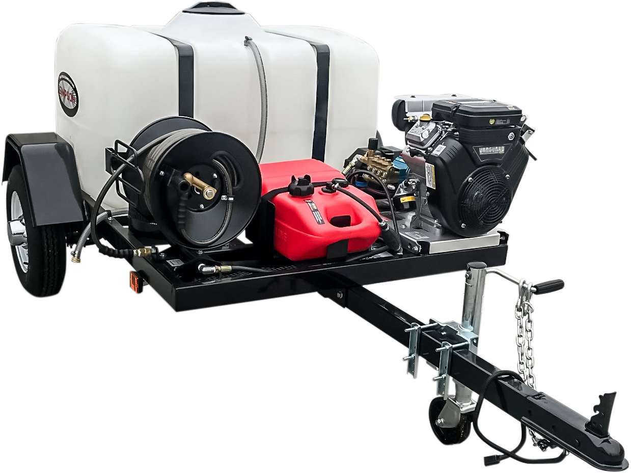 Simpson 95004 4200 PSI 4 GPM Vanguard CAT Electric Start Pressure Washer Trailer New