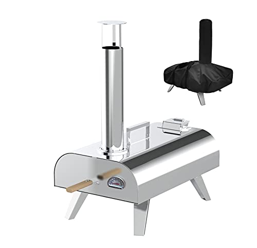 WINTRON Outdoor Pizza Oven 12-Inch Wood-Fired Pizza Oven Portable Wood Pizza Oven with Pizza Stone and Pizza Oven Carry Bag(Cover)­