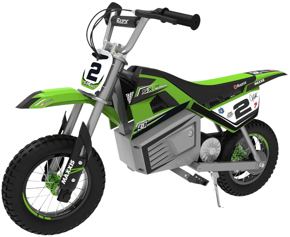 Razor SX350 Dirt Rocket McGrath Up To 30 Minute Run Time 14 MPH Electric Motocross Dirt Bike Green New