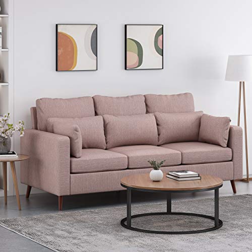 Christopher Knight Home Roselle Sofas, Light Blush + Espresso