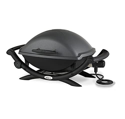 Weber Q 2400 Electric Grill (Black) with Magnetic Thermometer Bundle (2 Items)