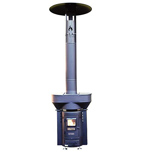 QSTOVES Outdoor Wood Pellet Patio Heater, Q-Flame Portable Heater, for Camping, RVing, Hunting (Stove)