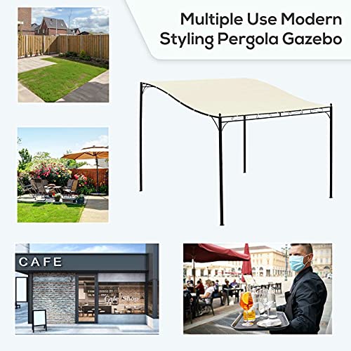 Compatible with Outsunny 10’ x 10’ Foot Steel Outdoor Pergola Patio Canopy Gazebo Cream White