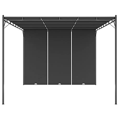 vidaXL Garden Gazebo with Side Curtain 157,5