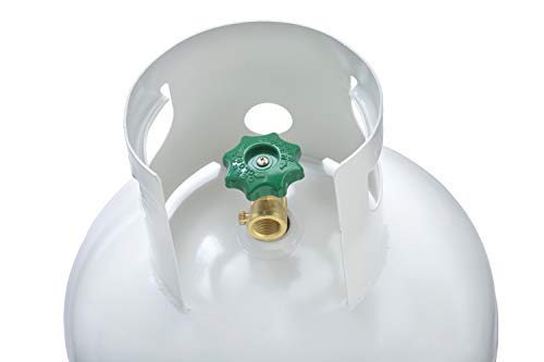 Flame King YSN-100 YSN100 100 Pound Steel Propane Tank Cylinder with 10% POL Valve and Collar, White