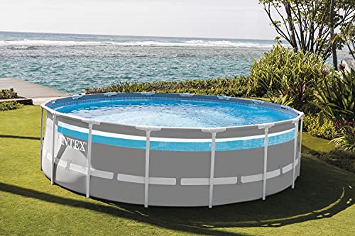 Intex 26729EH 16 Foot by 48 Inch Clearview Prism Frame Above Ground Swimming Pool with Filter Pump, Easy Set Up and fits up to 6 People