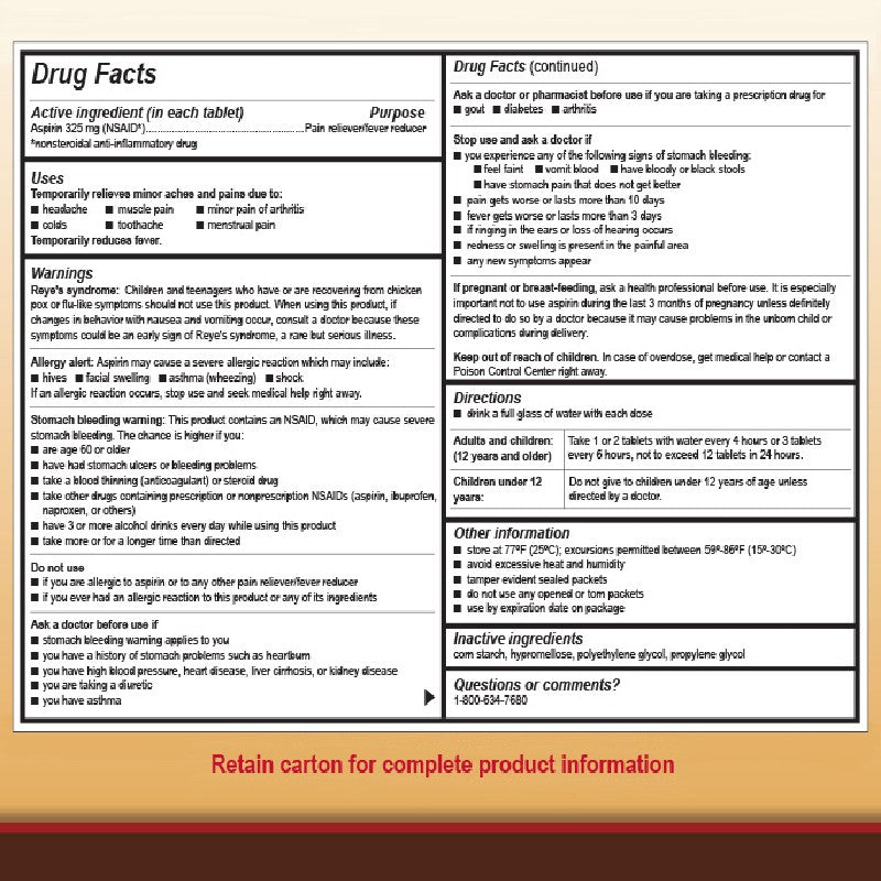 Medique 325mg Aspirin Tablets