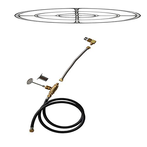 Stanbroil Natural Gas Fire Pit Stainless Steel Burner Ring Installation Kit, 30-inch