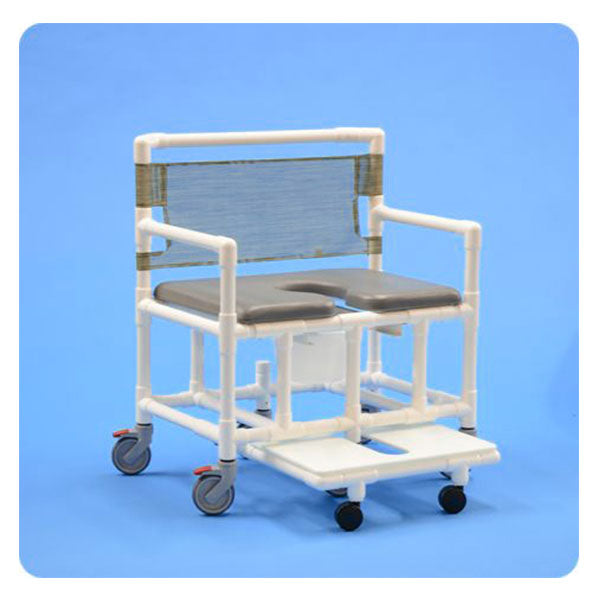 IPU Oversize Open Front Shower Commode Chair (700 lbs. Capacity)