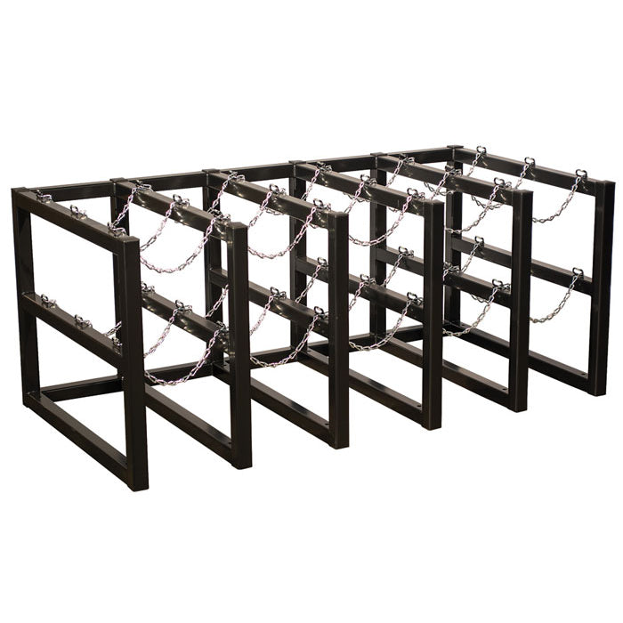 Justrite 5W X 3D Gas Cylinder Storage Rack | For 15 Cylinders