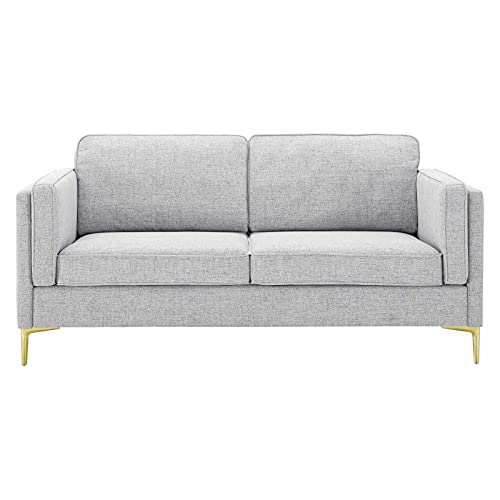 Modway Kaiya Upholstered Fabric Sofa, Light Gray